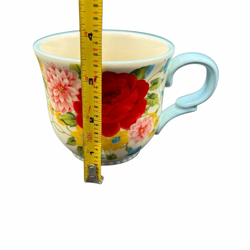 NWT PIONEER WOMAN FLORAL STONEWARE COFFEE MUG